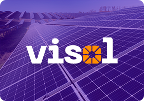 Marca Visol em painel solar